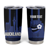 New Zealand Auckland Football Custom Tumbler Cup Go City of Sails Est 2025 LT14 Black - Polynesian Pride