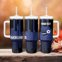 New Zealand Auckland Football Custom Tumbler With Handle Go City of Sails Est 2025 LT14 - Polynesian Pride