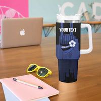 New Zealand Auckland Football Custom Tumbler With Handle Go City of Sails Est 2025 LT14 - Polynesian Pride