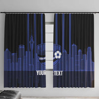 New Zealand Auckland Football Custom Window Curtain Go City of Sails Est 2025 LT14 With Hooks Black - Polynesian Pride