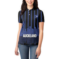 New Zealand Auckland Football Custom Women Polo Shirt Go City of Sails Est 2025 LT14 - Polynesian Pride