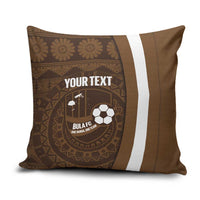 Bula Fiji Football Custom Pillow Cover One Vanua One Team Tapa Pattern
