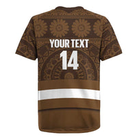 Bula Fiji Football Custom Rugby Jersey One Vanua One Team Tapa Pattern