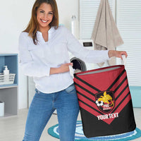 Hekari Papua New Guinea Football Custom Laundry Basket Go PNG Red Army
