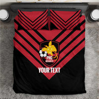 Hekari Papua New Guinea Football Custom Bedding Set Go PNG Red Army