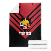 Hekari Papua New Guinea Football Custom Blanket Go PNG Red Army
