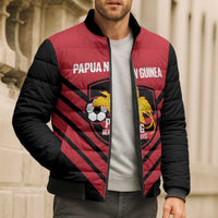Hekari Papua New Guinea Football Custom Bomber Puffer Jacket Go PNG Red Army