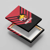 Hekari Papua New Guinea Football Custom Canvas Wall Art Go PNG Red Army