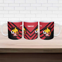 Hekari Papua New Guinea Football Custom Ceramic Mug Go PNG Red Army