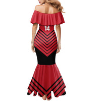 Hekari Papua New Guinea Football Custom Family Matching Mermaid Dress and Hawaiian Shirt Go PNG Red Army LT14 - Polynesian Pride