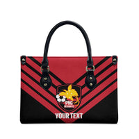 Hekari Papua New Guinea Football Custom Leather Bag Go PNG Red Army