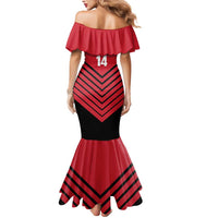Hekari Papua New Guinea Football Custom Mermaid Dress Go PNG Red Army LT14 - Polynesian Pride