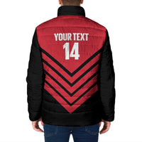 Hekari Papua New Guinea Football Custom Padded Jacket Go PNG Red Army
