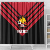 Hekari Papua New Guinea Football Custom Shower Curtain Go PNG Red Army