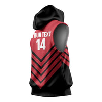 Hekari Papua New Guinea Football Custom Sleeveless Hoodie Go PNG Red Army LT14 - Polynesian Pride