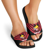 Hekari Papua New Guinea Football Custom Slide Sandals Go PNG Red Army