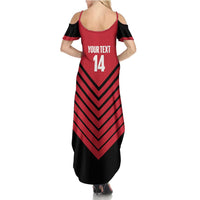 Hekari Papua New Guinea Football Custom Summer Maxi Dress Go PNG Red Army