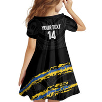 Kings Solomon Islands Football Custom Kid Short Sleeve Dress Come On Solomons Polynesian Grunge Style