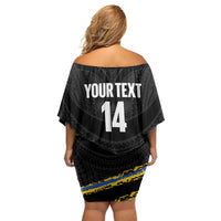 Kings Solomon Islands Football Custom Off Shoulder Short Dress Come On Solomons Polynesian Grunge Style