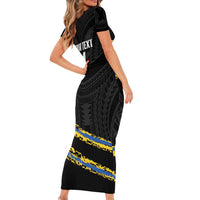 Kings Solomon Islands Football Custom Short Sleeve Bodycon Dress Come On Solomons Polynesian Grunge Style