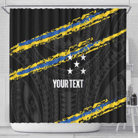 Kings Solomon Islands Football Custom Shower Curtain Come On Solomons Polynesian Grunge Style