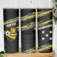 Kings Solomon Islands Football Custom Skinny Tumbler Come On Solomons Polynesian Grunge Style