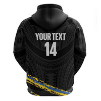 Kings Solomon Islands Football Custom Zip Hoodie Come On Solomons Polynesian Grunge Style