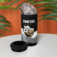 New Zealand South Island Football Custom 4 in 1 Can Cooler Tumbler Aoraki Mount Cook With Kiwi Maori Pattern LT14 - Polynesian Pride