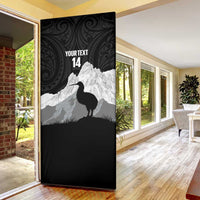 New Zealand South Island Football Custom Door Cover Aoraki Mount Cook With Kiwi Maori Pattern LT14 - Polynesian Pride