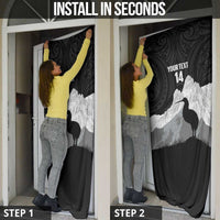 New Zealand South Island Football Custom Door Cover Aoraki Mount Cook With Kiwi Maori Pattern LT14 - Polynesian Pride