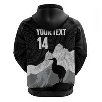 New Zealand South Island Football Custom Hoodie Aoraki Mount Cook With Kiwi Maori Pattern LT14 - Polynesian Pride