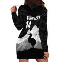 New Zealand South Island Football Custom Hoodie Dress Aoraki Mount Cook With Kiwi Maori Pattern LT14 - Polynesian Pride