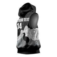 New Zealand South Island Football Custom Sleeveless Hoodie Aoraki Mount Cook With Kiwi Maori Pattern LT14 - Polynesian Pride
