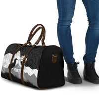 New Zealand South Island Football Custom Travel Bag Aoraki Mount Cook With Kiwi Maori Pattern LT14 - Polynesian Pride