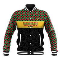 Vanuatu Football Custom Baseball Jacket Go Chiefs Basket-weave Pattern