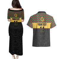 Vanuatu Football Custom Couples Matching Puletasi and Hawaiian Shirt Go Chiefs Basket-weave Pattern