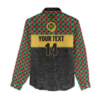 Vanuatu Football Custom Women Casual Shirt Go Chiefs Basket-weave Pattern