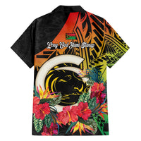 Vanuatu Boar Tusk Yumi Yumi Yumi Family Matching Off Shoulder Short Dress and Hawaiian Shirt Independens Dei Long God Yumi Stanap LT14 - Polynesian Pride