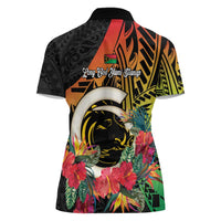 Vanuatu Boar Tusk Yumi Yumi Yumi Women Polo Shirt Independens Dei Long God Yumi Stanap LT14 - Polynesian Pride