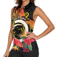 Vanuatu Boar Tusk Yumi Yumi Yumi Women Sleeveless Polo Shirt Independens Dei Long God Yumi Stanap
