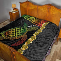 Vanuatu Sand Drawing Turtle Quilt Happy Independence Day