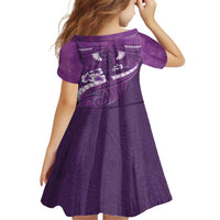 Purple Polynesia Family Matching Tank Maxi Dress and Hawaiian Shirt Tribal Pattern Tropical Frangipani