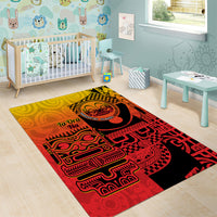 Ia Ora Na Marquesas Islands Area Rug Mata Tiki Marquesan Tattoo LT14 - Polynesian Pride