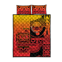 Ia Ora Na Marquesas Islands Quilt Bed Set Mata Tiki Marquesan Tattoo LT14 - Polynesian Pride