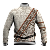 Bula Fiji Baseball Jacket Fijian Masi Tapa Cloth Vintage Vibes LT14 - Polynesian Pride