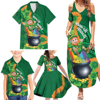 St Patrick's Day Hawaii Family Matching Summer Maxi Dress and Hawaiian Shirt Hauoli Maoli Funny Shaka Leprechaun LT14 - Polynesian Pride