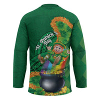 St Patrick's Day Hawaii Hockey Jersey Hauoli Maoli Funny Shaka Leprechaun
