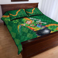 St Patrick's Day Hawaii Quilt Bed Set Hauoli Maoli Funny Shaka Leprechaun LT14 - Polynesian Pride