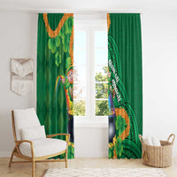 St Patrick's Day Hawaii Window Curtain Hauoli Maoli Funny Shaka Leprechaun