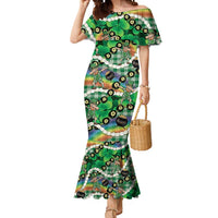 St Patrick's Day Palaka Hawaii Mermaid Dress Kukui Nut Pikake Lei Shamrock Dabbing Leprechaun